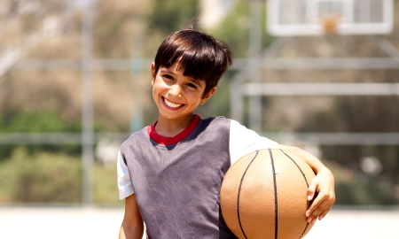 boy with a basketball