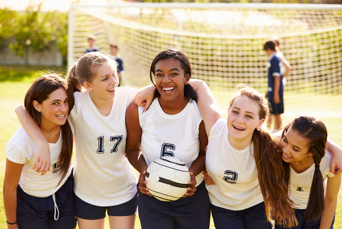 teenage soccer player girls